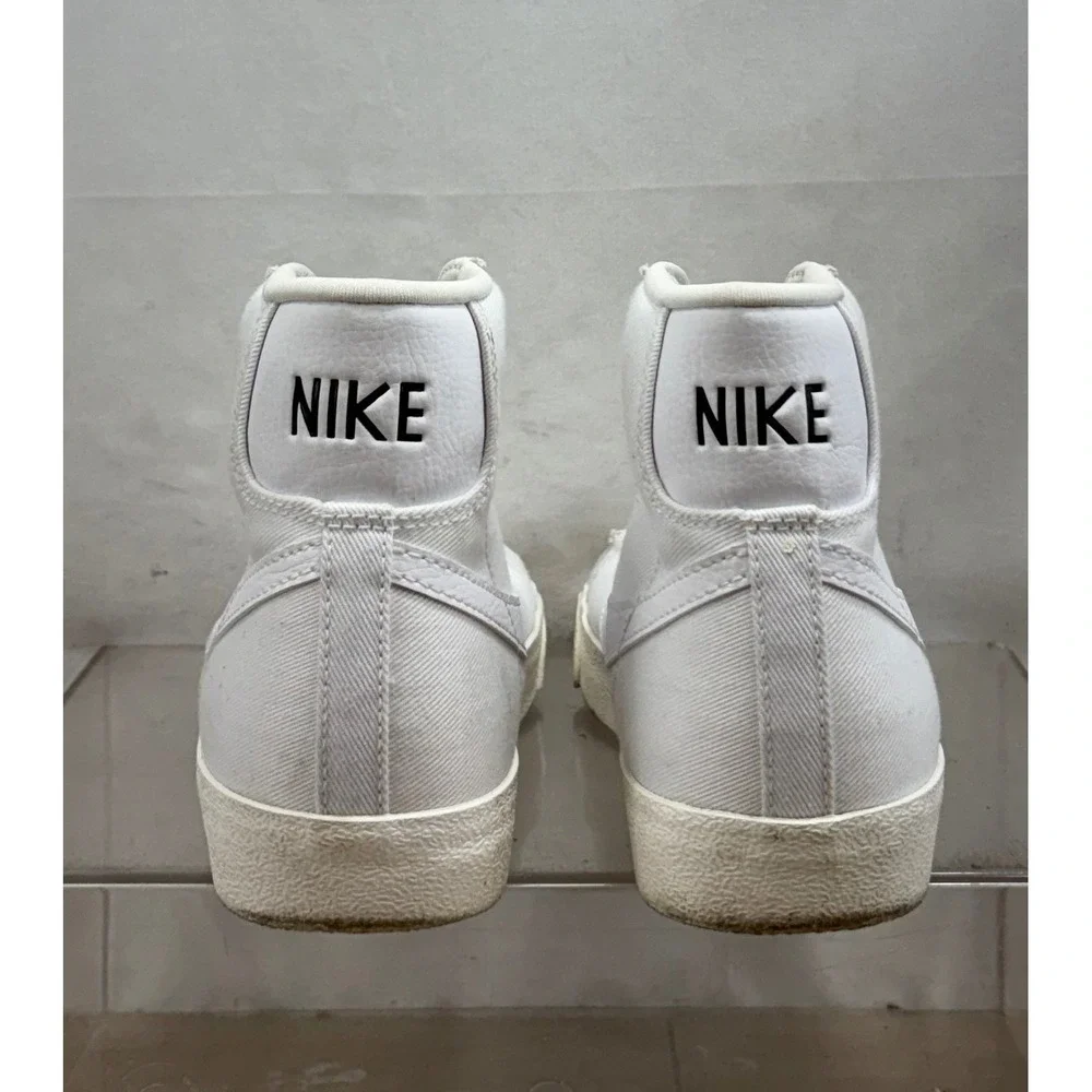 Nike Blazer Mid 77 Canvas White Casual High Top Sneakers Shoes US Women 9